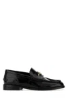 Alexander Wang Glossy Black Loafers With Decorative Strap And Elegant Silhouette In Black
