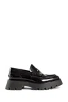 Alexander Wang Carter Chunky Loafer In Leather With Logo In Black