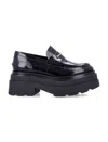 Alexander Wang Black Leather Carter Platform Loafers In Black