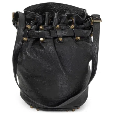 Pre-owned Alexander Wang Black Leather Diego Medium Bucket Shoulder Bag