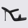 Alexander Wang Black Leather Julie Sandals In Black