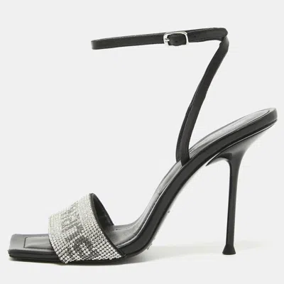 Pre-owned Alexander Wang Black Leather Julie Sandals Size 36
