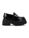 Alexander Wang Carter Patent-leather Platform Loafers In Black