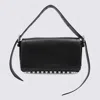Alexander Wang Black Leather Ricco Medium Shoulder Bag In Black
