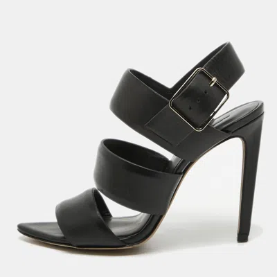 Alexander Wang Black Leather Slingback Sandals