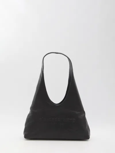 Alexander Wang Black Leather Small Pike Shoulder Bag