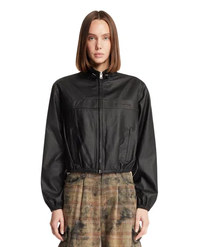 Alexander Wang Black Leather Track Jacket