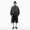 Alexander Wang Black Leather Trompe-l'oeil Jacket In Black
