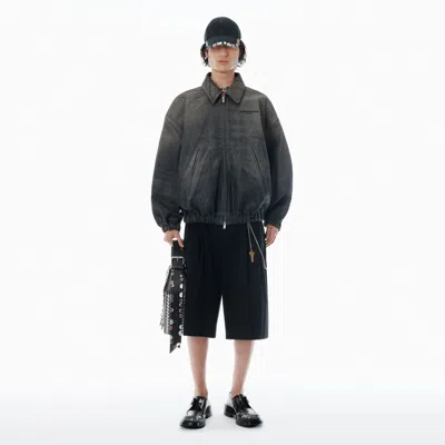 Alexander Wang Black Leather Trompe-l'oeil Jacket