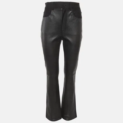 Alexander Wang Black Leather Wide Leg Pants