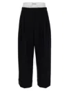 Alexander Wang Logo Boxer Shorts Featuring Elastic Waistband In Black