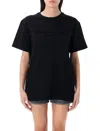 Alexander Wang Black Logo Crewneck T-shirt In Black