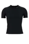 Alexander Wang Black Logo-detailed Top In Black
