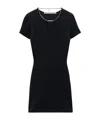 Alexander Wang Black Viscose Blend Mini Dress In Black