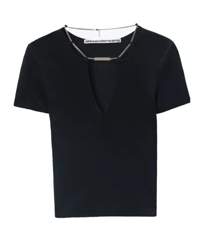 Alexander Wang Black Logo Nameplate Pullover