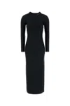Alexander Wang Rashguard Midi Dress In Black