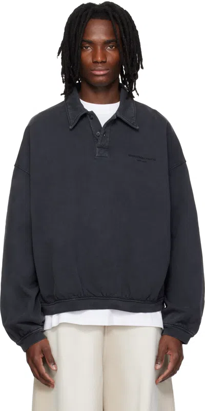 Alexander Wang Black Long Sleeve Polo