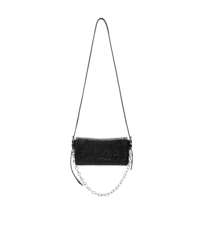 Alexander Wang Black Memory Leather Ricco Slim Flap Bag