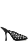 Alexander Wang Mesh Pointed Toe Mules With Studded Embellishments