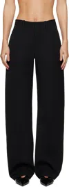 Alexander Wang Black Mid-rise Tailored Trousers In Black