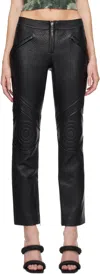 Alexander Wang Black Moto Slim-leg Lambskin Leather Pants In Black