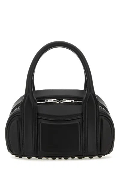 ALEXANDER WANG BLACK NAPPA LEATHER ROC SMALL HANDBAG