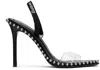 Alexander Wang Leather Sandals With Metal Details In Black