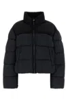 Alexander Wang Black Nylon Down Jacket In Blue