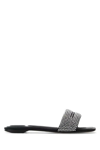 ALEXANDER WANG BLACK OPEN TOE SANDALS