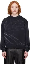Alexander Wang Black Oversize Sweatshirt In Washed Black