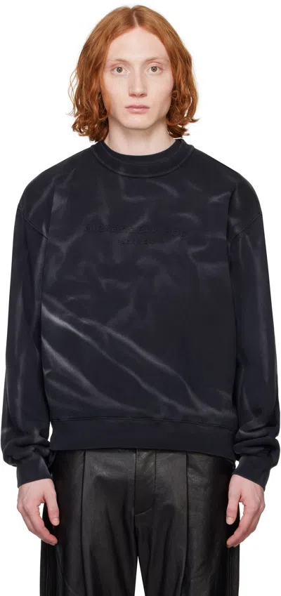 Alexander Wang Black Oversize Sweatshirt In Washed Black