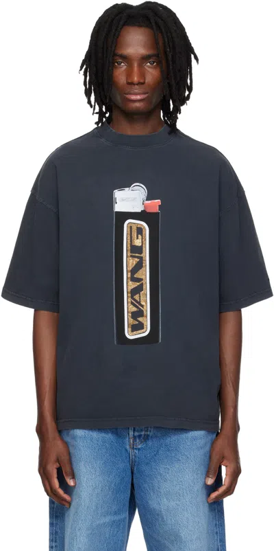 Alexander Wang Black Oversized Graphic T-shirt