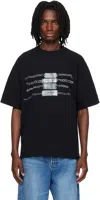 Alexander Wang Black Oversized Graphic T-shirt In Black