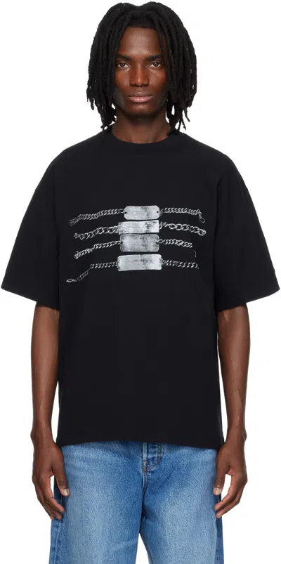 Alexander Wang Black Oversized Graphic T-shirt