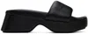 Alexander Wang Float Logo-debossed Platform Slides In Black