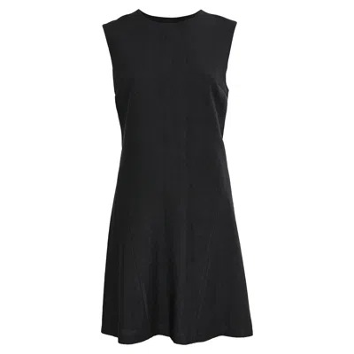 Alexander Wang Black Pleated Mini A-line Dress In Black Polyester