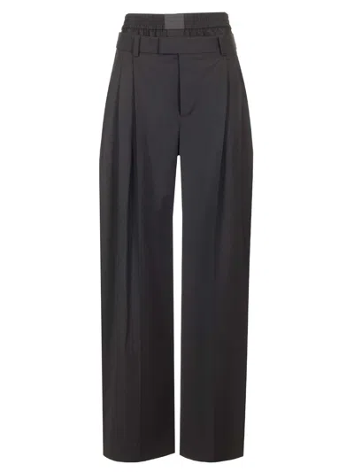 Alexander Wang Black Pleated Trousers Black