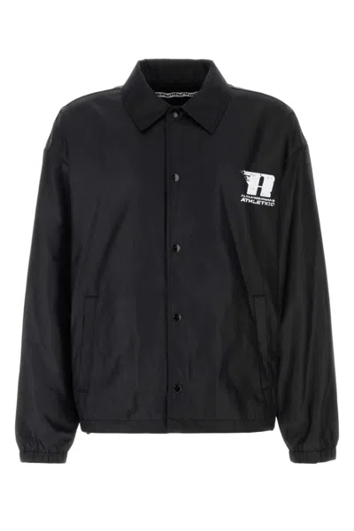 ALEXANDER WANG MEN BLACK POLYESTER JACKET, M LUXURY JACKETS FOR MEN DARVEYS