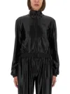 Alexander Wang Shrunken Zip-up Jacket Sweatshirts Black In Black