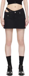 Alexander Wang Trendy Mini Denim Skirt In Washed Black