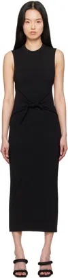 Alexander Wang Black Pre-styled Bodycon Maxi Dress In Black
