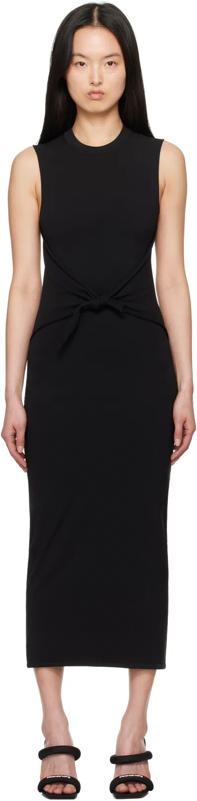 Alexander Wang Black Pre-styled Bodycon Maxi Dress