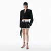 Alexander Wang Black Pre-styled Hardware Miniskirt