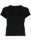 Alexander Wang Essential Jersey Shrunk Tee With Puff Logo Black In Schwarz