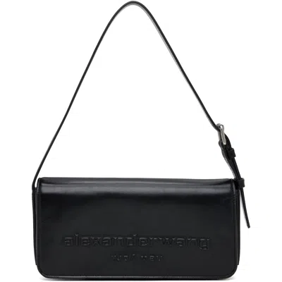 Alexander Wang Black Punch Flap Shoulder Bag In 001 Black
