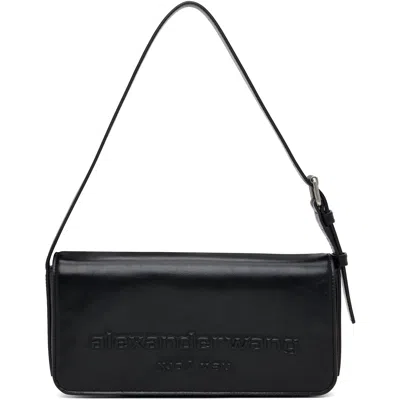 Alexander Wang Black Punch Flap Shoulder Bag In 1-black