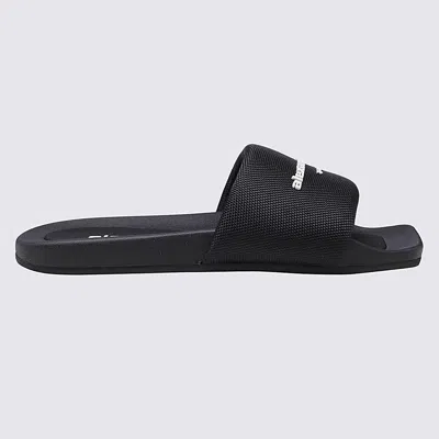 ALEXANDER WANG ALEXANDER WANG BLACK RUBBER SLIDERS