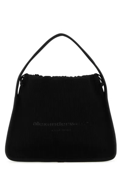 Alexander Wang Ryan Large Bag In Ribbed Knit In Black