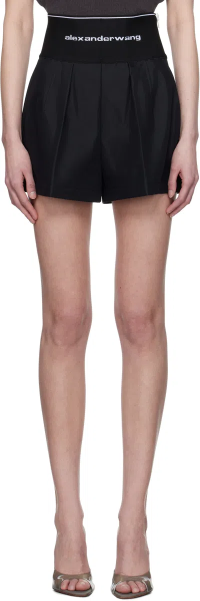 ALEXANDER WANG BLACK SAFARI COTTON SHORTS