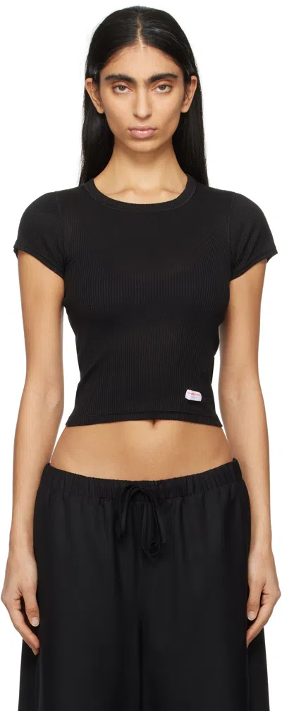 Alexander Wang Black Short-sleeve T-shirt In 001 Black